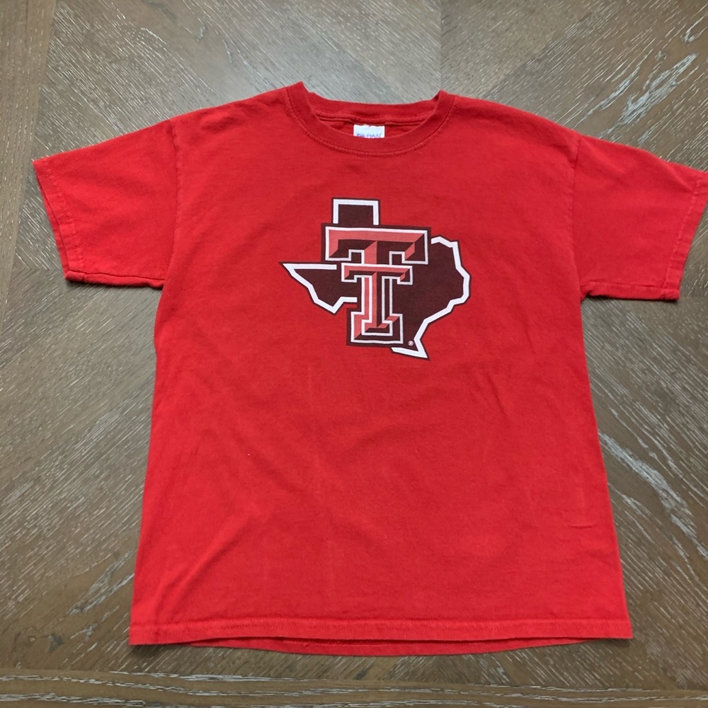 Texas Tech University red T-shirt Texas Logo Size M